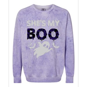 Shes My Boo Halloween Colorblast Crewneck Sweatshirt