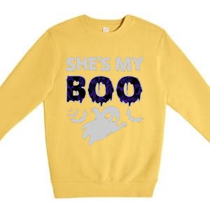 Shes My Boo Halloween Premium Crewneck Sweatshirt