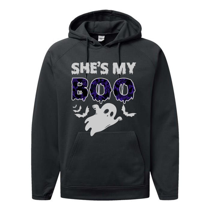 Shes My Boo Halloween Performance Fleece Hoodie