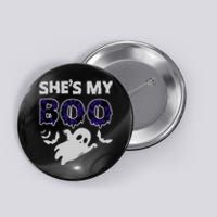 Shes My Boo Halloween Button