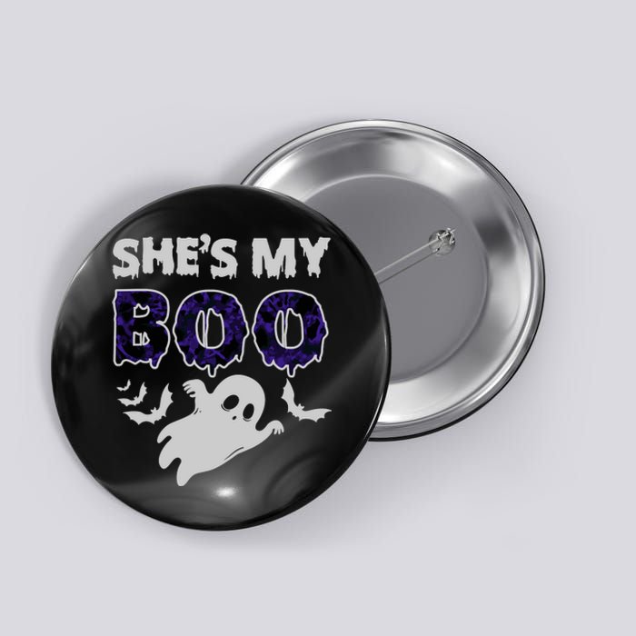 Shes My Boo Halloween Button