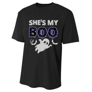 Shes My Boo Halloween Performance Sprint T-Shirt