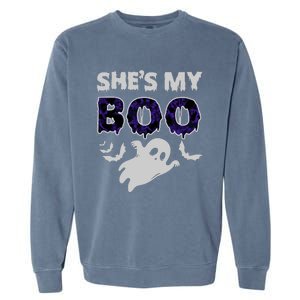 Shes My Boo Halloween Garment-Dyed Sweatshirt