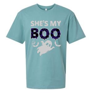 Shes My Boo Halloween Sueded Cloud Jersey T-Shirt