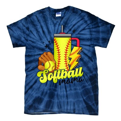 Softball Mama Boujee Softball Tie-Dye T-Shirt