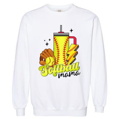 Softball Mama Boujee Softball Garment-Dyed Sweatshirt