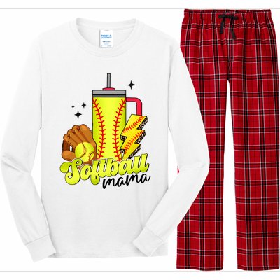 Softball Mama Boujee Softball Long Sleeve Pajama Set