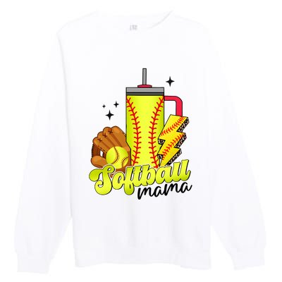 Softball Mama Boujee Softball Premium Crewneck Sweatshirt