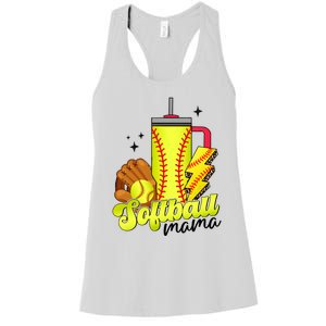 Softball Mama Boujee Softball Women's Racerback Tank