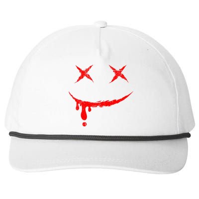 Smile Mask Bloody Halloween Snapback Five-Panel Rope Hat