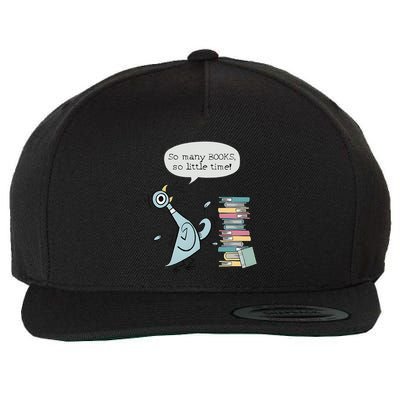 So Many Books And So Little Time Pigeon Library Reading Wool Snapback Cap