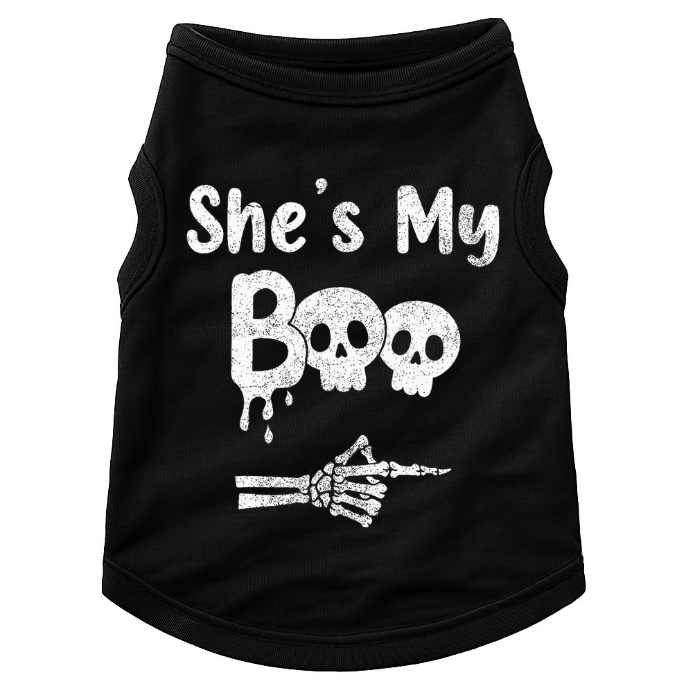 She’S My Boo Skull Face Doggie Tank