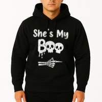 She’S My Boo Skull Face Hoodie