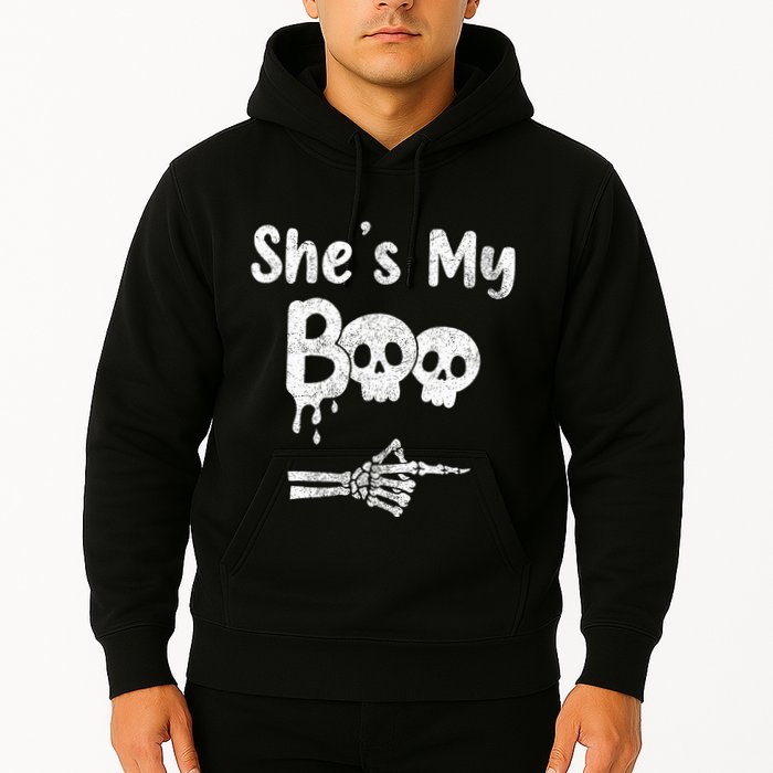 She’S My Boo Skull Face Hoodie