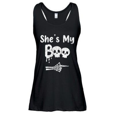 She’S My Boo Skull Face Ladies Essential Flowy Tank