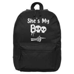 She’S My Boo Skull Face 16 in Basic Backpack