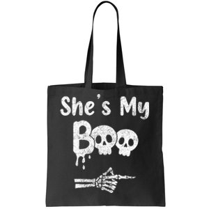 She’S My Boo Skull Face Tote Bag