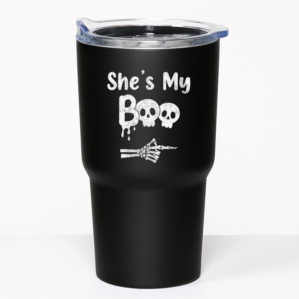 She’S My Boo Skull Face Tumbler