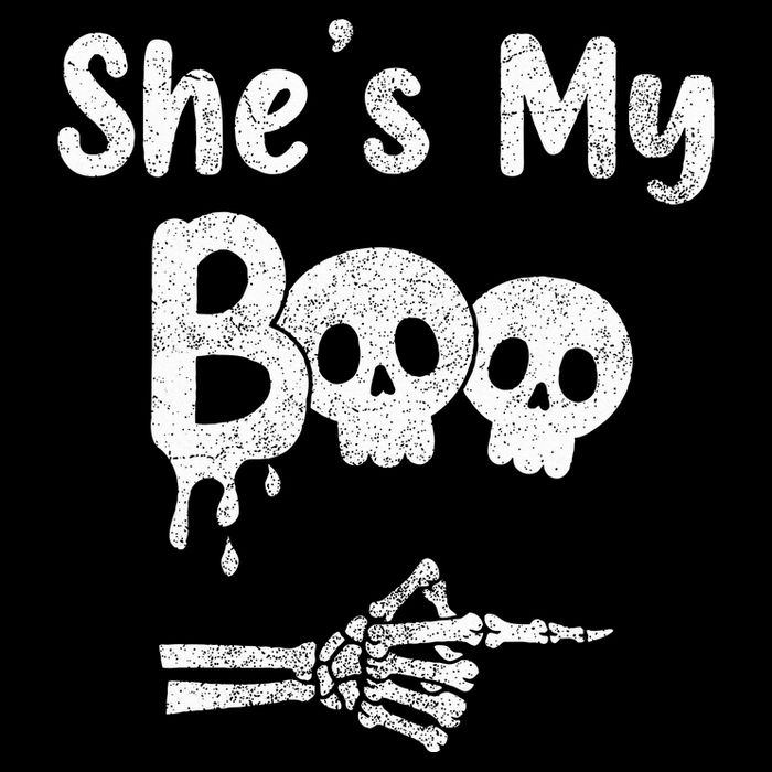 She’S My Boo Skull Face Youth Performance Sprint T-Shirt