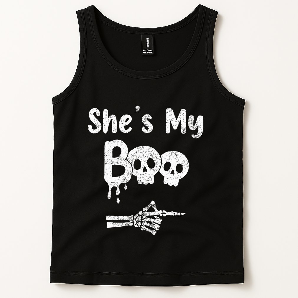 She’S My Boo Skull Face Tank Top