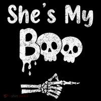 She’S My Boo Skull Face Wool Snapback Cap