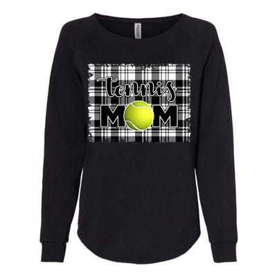 Sport Mom Black White Plaid Tennis Great Gift Tennis Mom Mother Gift Womens California Wash Sweatshirt