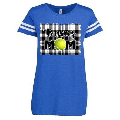 Sport Mom Black White Plaid Tennis Great Gift Tennis Mom Mother Gift Enza Ladies Jersey Football T-Shirt