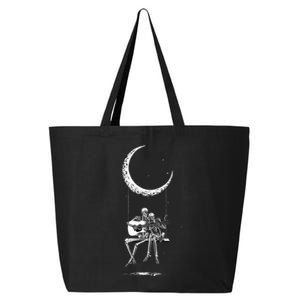 Skeleton Moon Band Tees Rock And Roll Concert Graphic Tees 25L Jumbo Tote