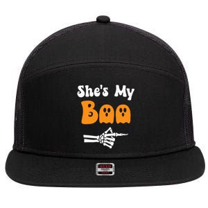 SheS My Boo Matching Halloween Pajama Couples SheS My Boo 7 Panel Mesh Trucker Snapback Hat