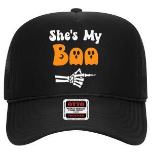 SheS My Boo Matching Halloween Pajama Couples SheS My Boo High Crown Mesh Back Trucker Hat