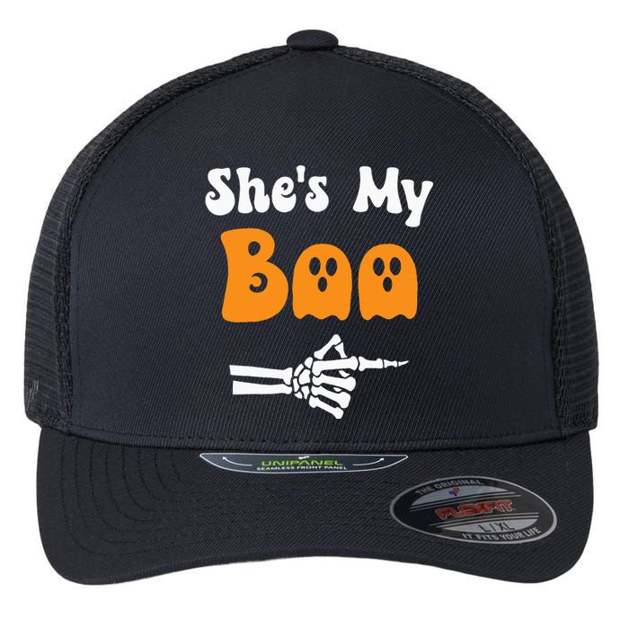 SheS My Boo Matching Halloween Pajama Couples SheS My Boo Flexfit Unipanel Trucker Cap