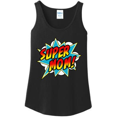 Super Mom Book Superhero happy Mother's Day Ladies Essential Tank