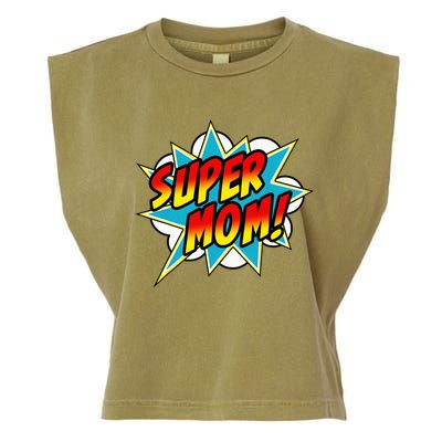 Super Mom Book Superhero happy Mother's Day Garment-Dyed Women's Muscle Tee