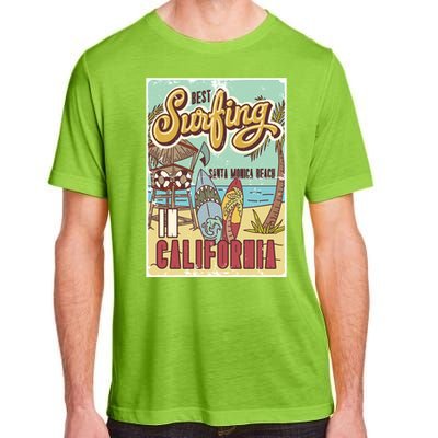 Santa Monica Beach California Adult ChromaSoft Performance T-Shirt