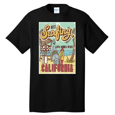 Santa Monica Beach California Tall T-Shirt