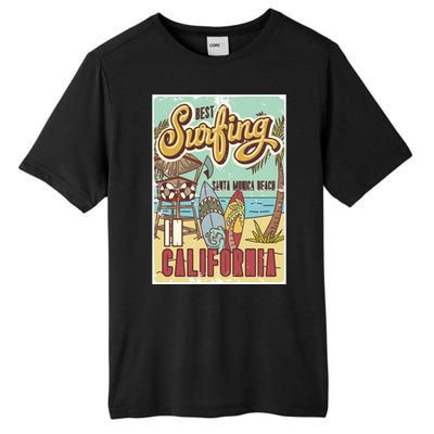 Santa Monica Beach California Tall Fusion ChromaSoft Performance T-Shirt