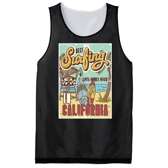 Santa Monica Beach California Mesh Reversible Basketball Jersey Tank