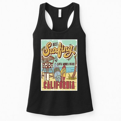 Santa Monica Beach California Womens Tank Top