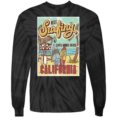 Santa Monica Beach California Tie-Dye Long Sleeve Shirt