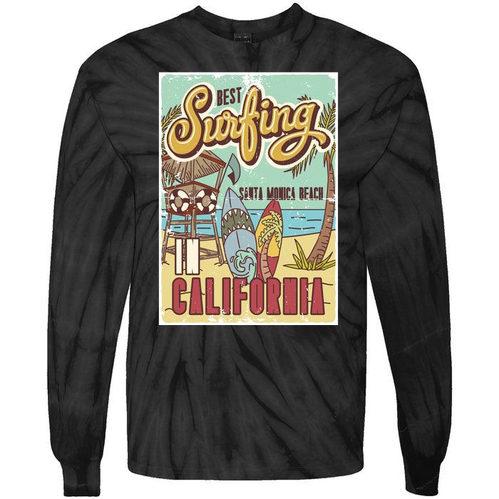 Santa Monica Beach California Tie-Dye Long Sleeve Shirt