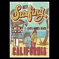 Santa Monica Beach California Zip Tote Bag