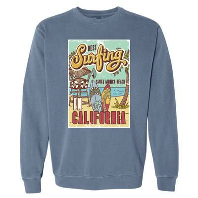 Santa Monica Beach California Garment-Dyed Sweatshirt