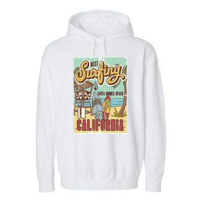 Santa Monica Beach California Garment-Dyed Fleece Hoodie