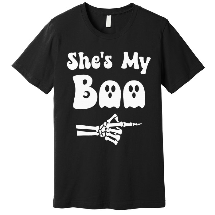 SheS My Boo Matching Halloween Pajama Couples SheS My Boo Premium T-Shirt