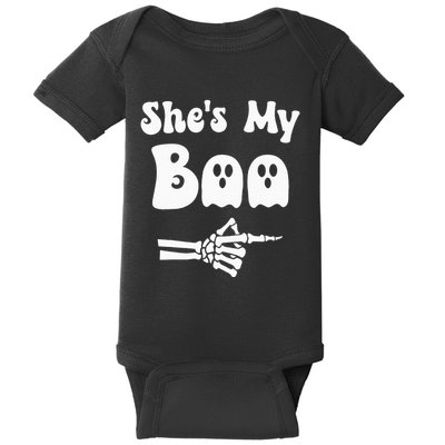 SheS My Boo Matching Halloween Pajama Couples SheS My Boo Baby Bodysuit