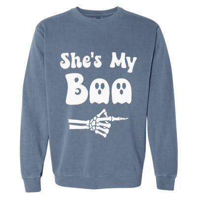 SheS My Boo Matching Halloween Pajama Couples SheS My Boo Garment-Dyed Sweatshirt