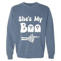 SheS My Boo Matching Halloween Pajama Couples SheS My Boo Garment-Dyed Sweatshirt