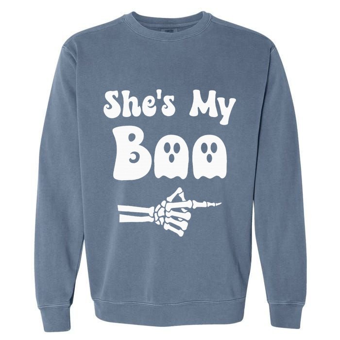 SheS My Boo Matching Halloween Pajama Couples SheS My Boo Garment-Dyed Sweatshirt