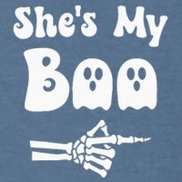 SheS My Boo Matching Halloween Pajama Couples SheS My Boo Garment-Dyed Sweatshirt