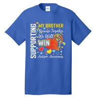 Supporting My Brother Colorful Puzzle Autism Awareness Gift Tall T-Shirt